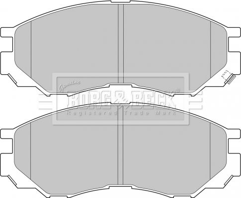 BORG & BECK Комплект тормозных колодок, дисковый тормоз BBP1637